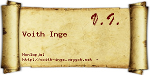 Voith Inge névjegykártya